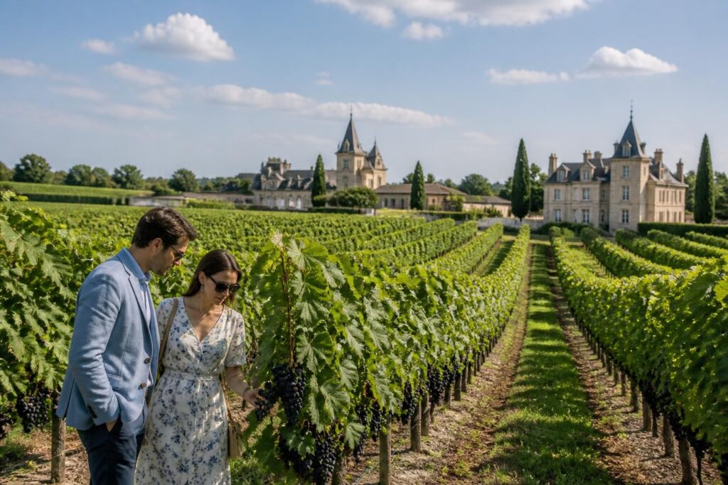 partez à la découverte du vignoble bordelais et explorez ses plus beaux châteaux viticoles lors d'une visite inoubliable alliant patrimoine, vins d'exception et paysages magnifiques.