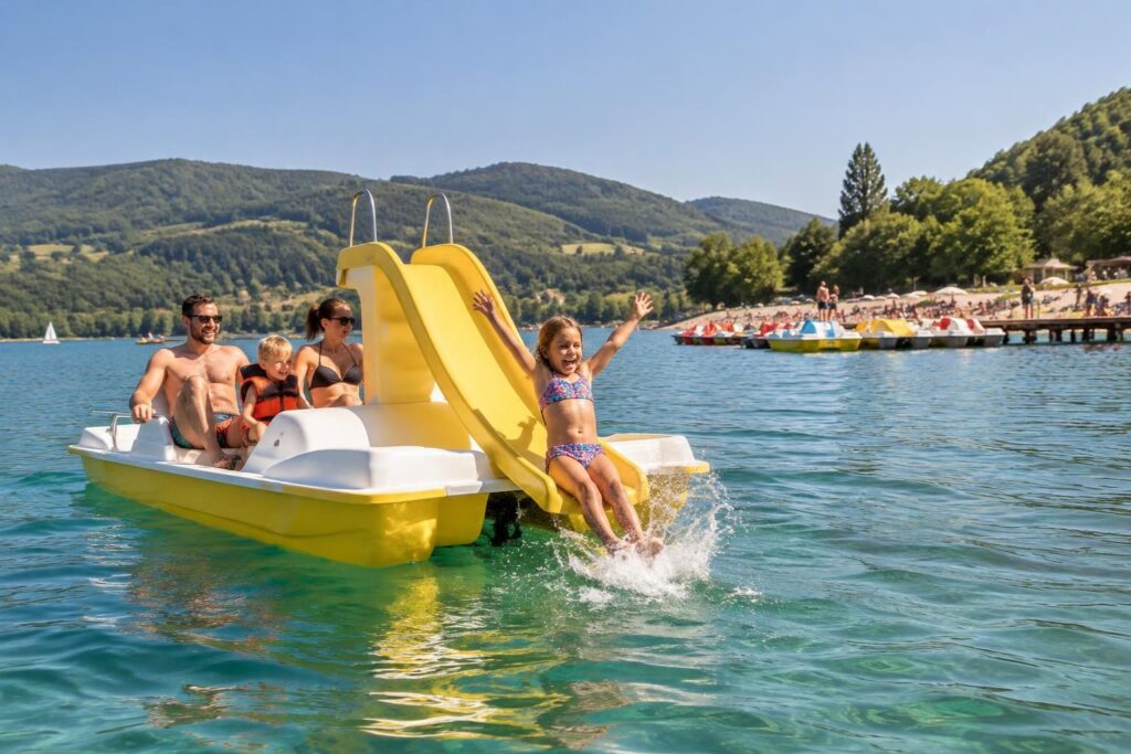 découvrez où louer un pédalo avec toboggan au lac et les prix à prévoir pour profiter d’une sortie amusante en famille ou entre amis.