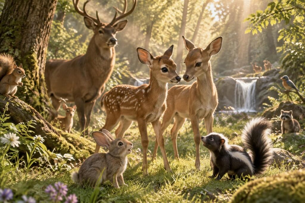 découvrez les personnages de bambi : le jeune faon, ses amis de la forêt et les héros de la suite du film disney.